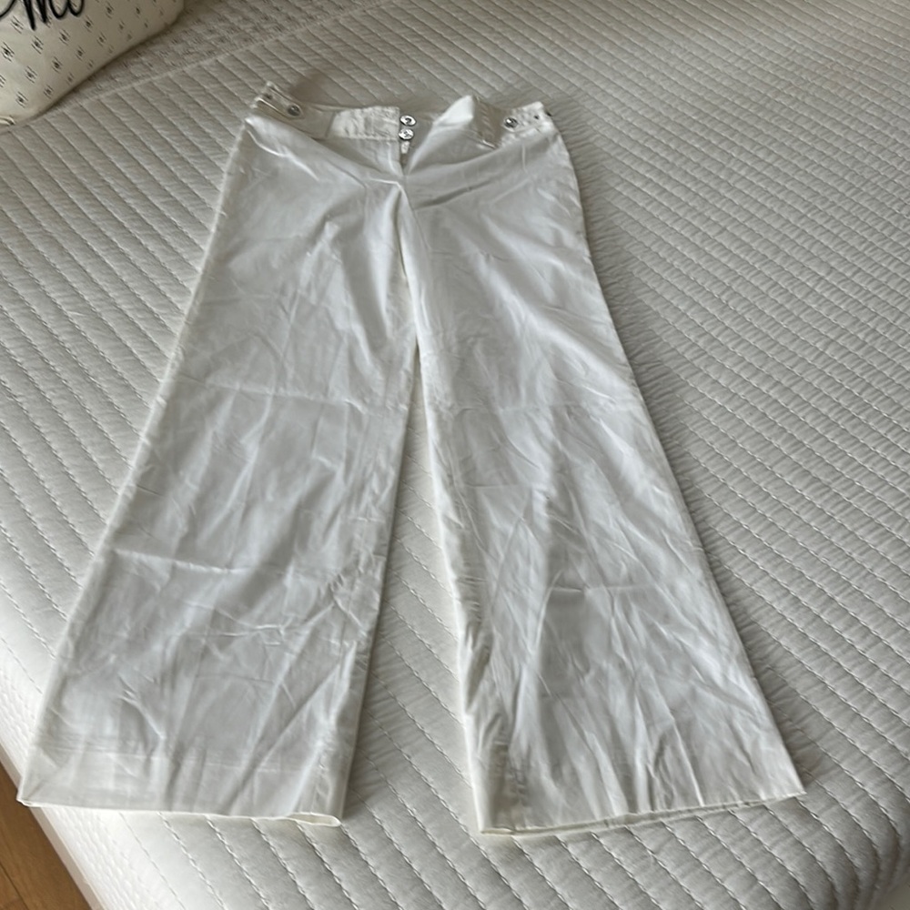 White Wide-Leg Pants
